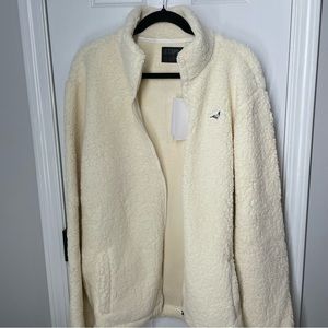 Jeff Staples Pigeon Cream Sherpa Zip Up Size XL Pigeon Dunk cozy sweater jacket